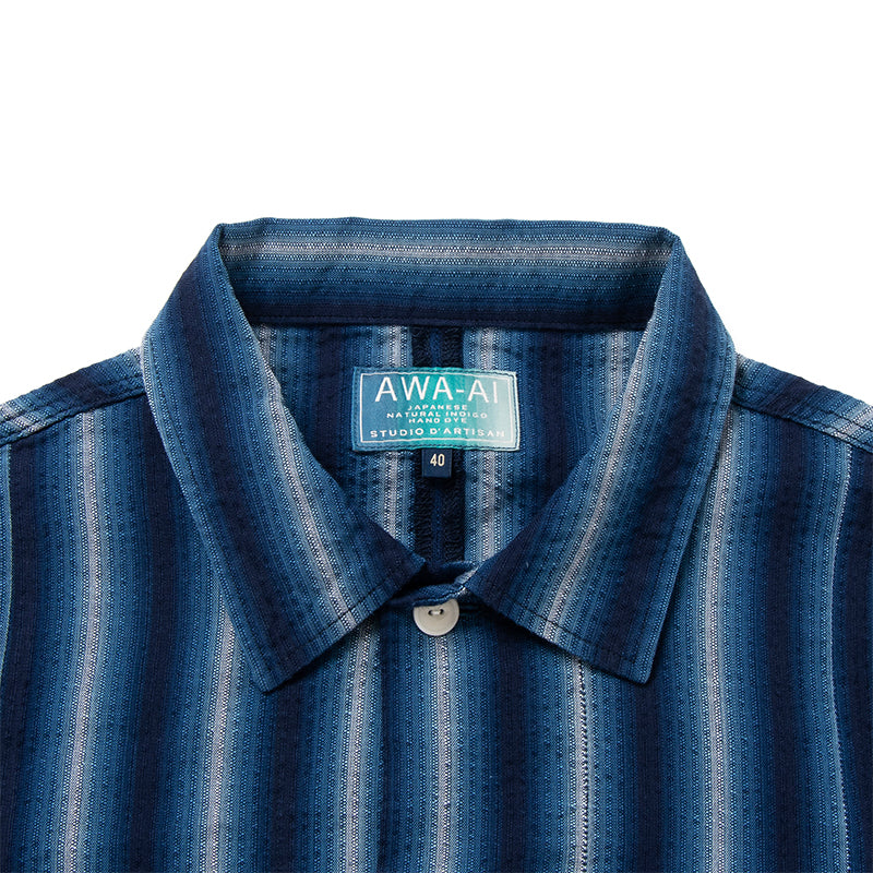 5706A Awa Shijira woven long sleeve shirt - A
