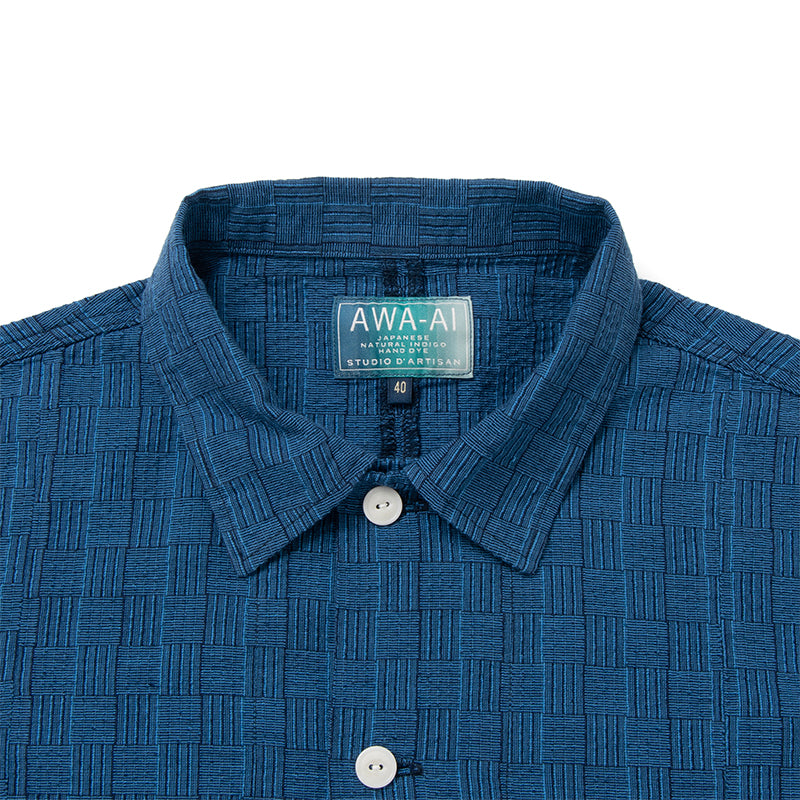 5706B Awa Shijira woven long sleeve shirt - B
