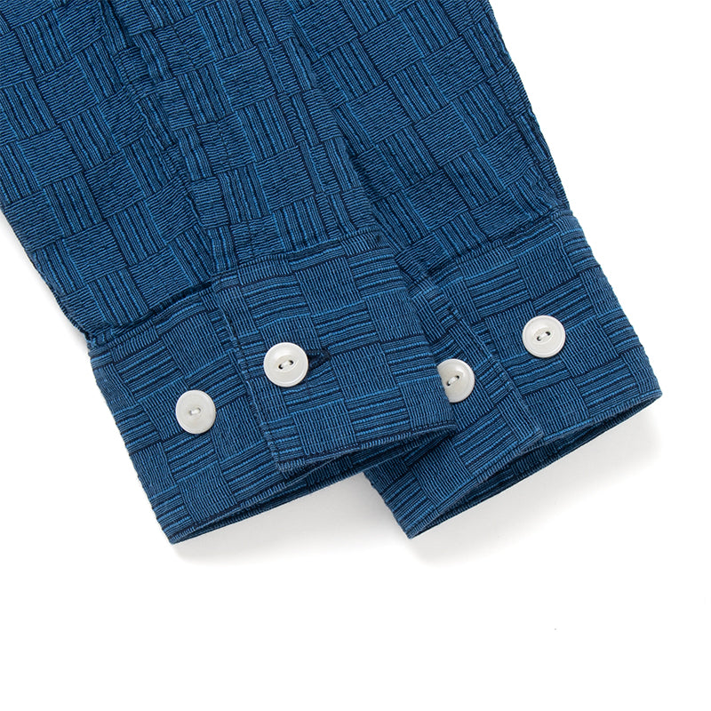 5706B Awa Shijira woven long sleeve shirt - B
