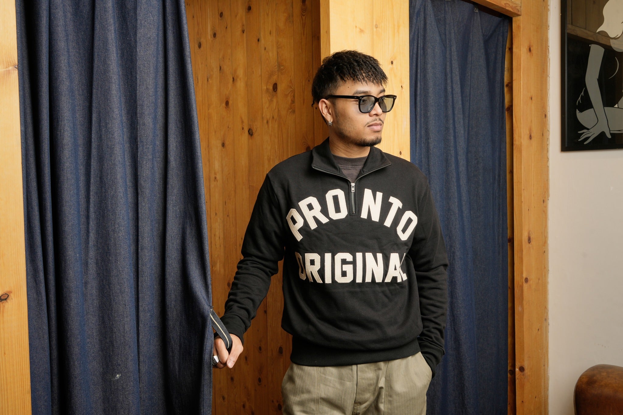 ORIGINAL ZIP PULLOVER - BLACK/BLACK