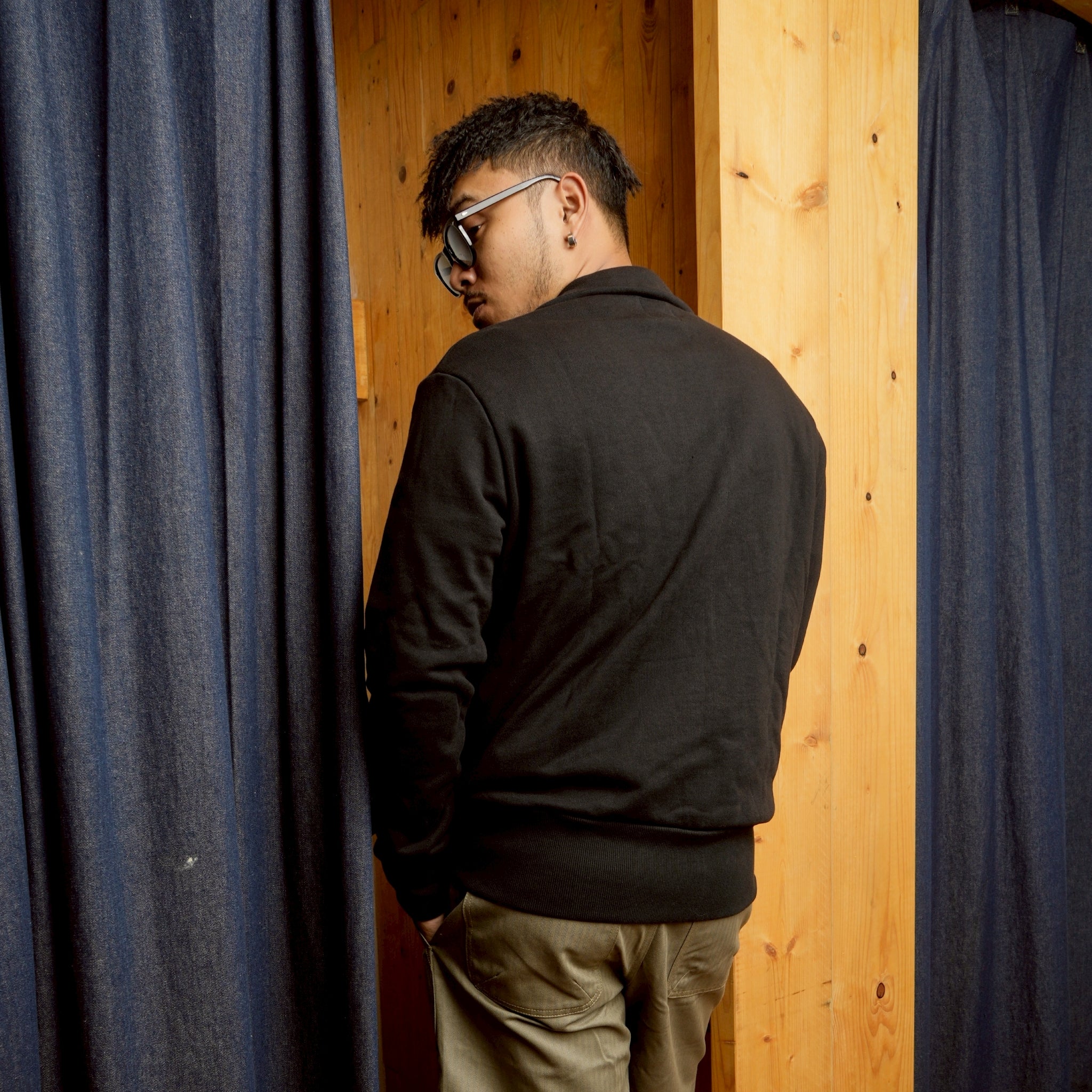 ORIGINAL ZIP PULLOVER - BLACK/BLACK
