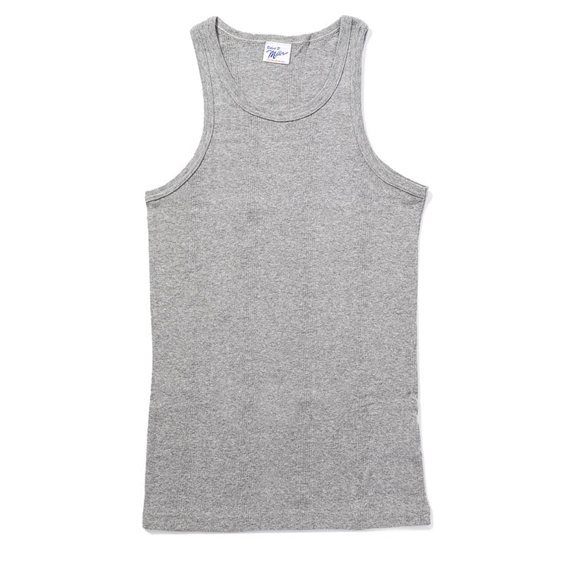 Panel ribbed tank top - GRAY