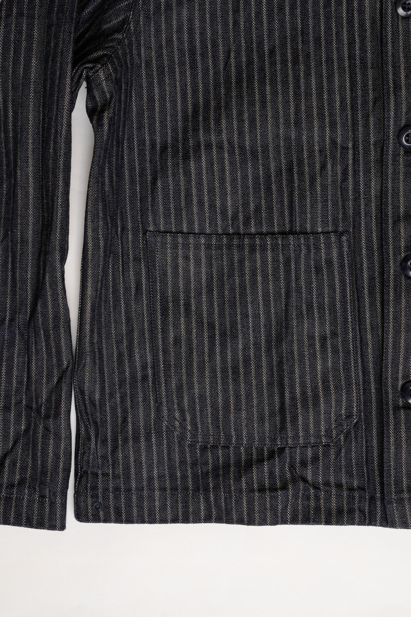 Shawl Collar Jacket - Herringbone Stripe
