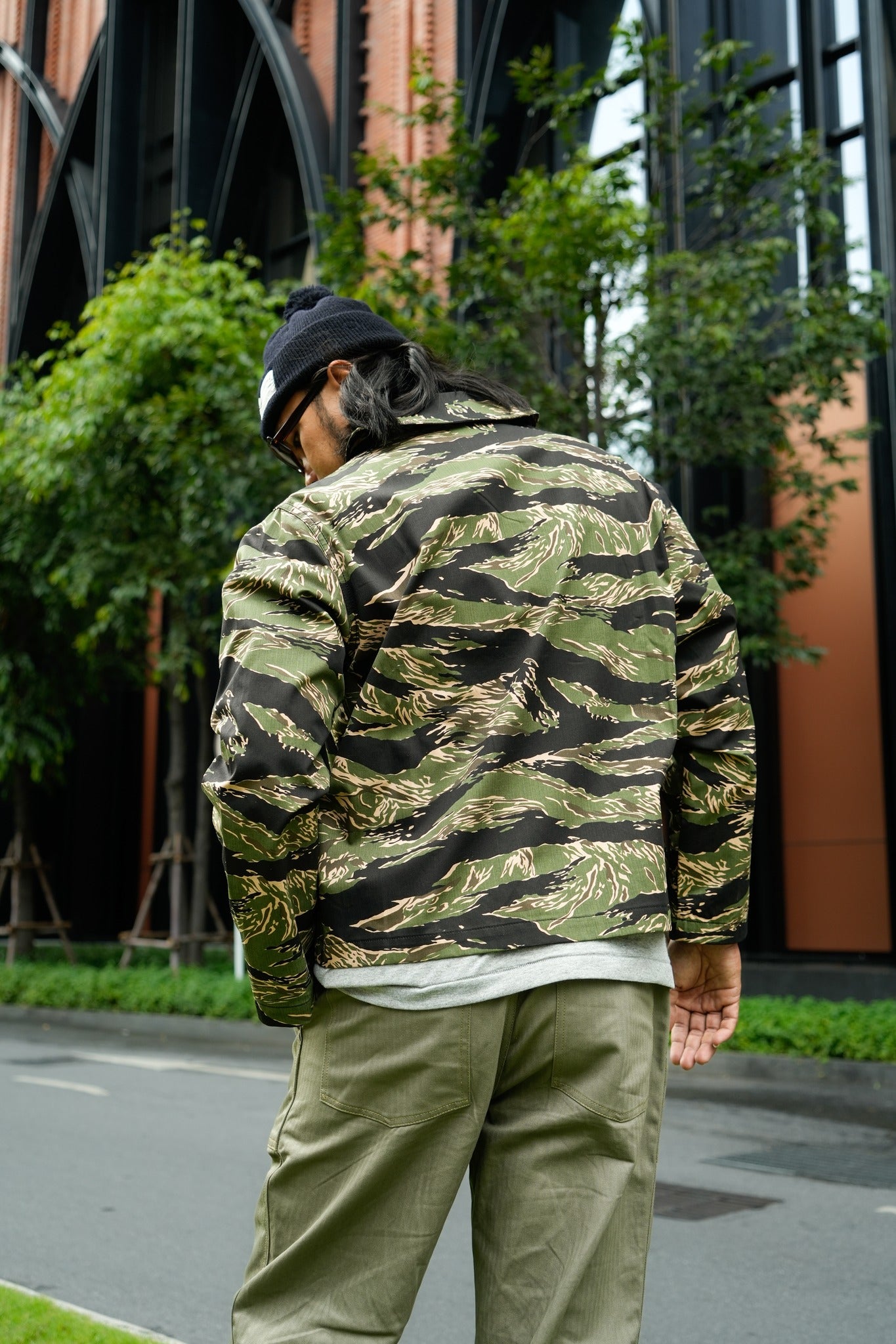 Shawl Collar Jacket - Tiger Camo