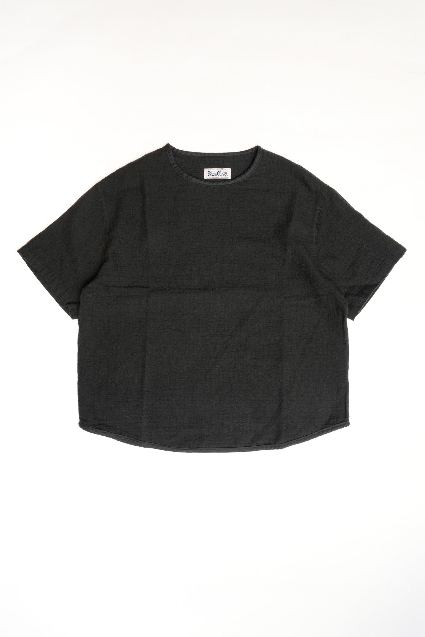 Lightweight Sashiko T-shirt - BLACK