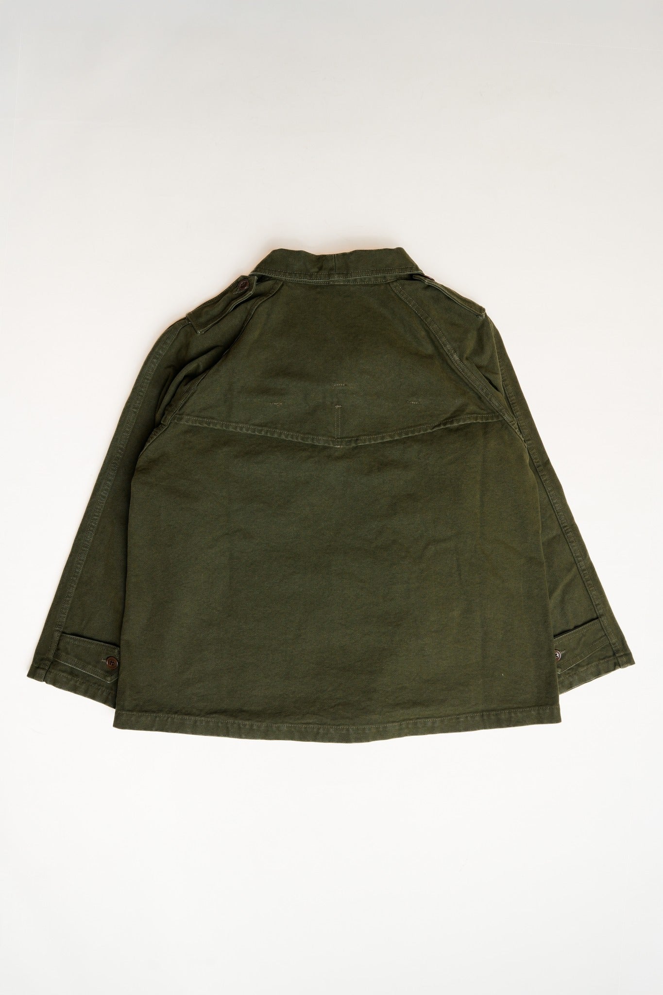 COTTON CANVAS S 1950S FRENCH MOTORCYCLE JACKET - GREEN