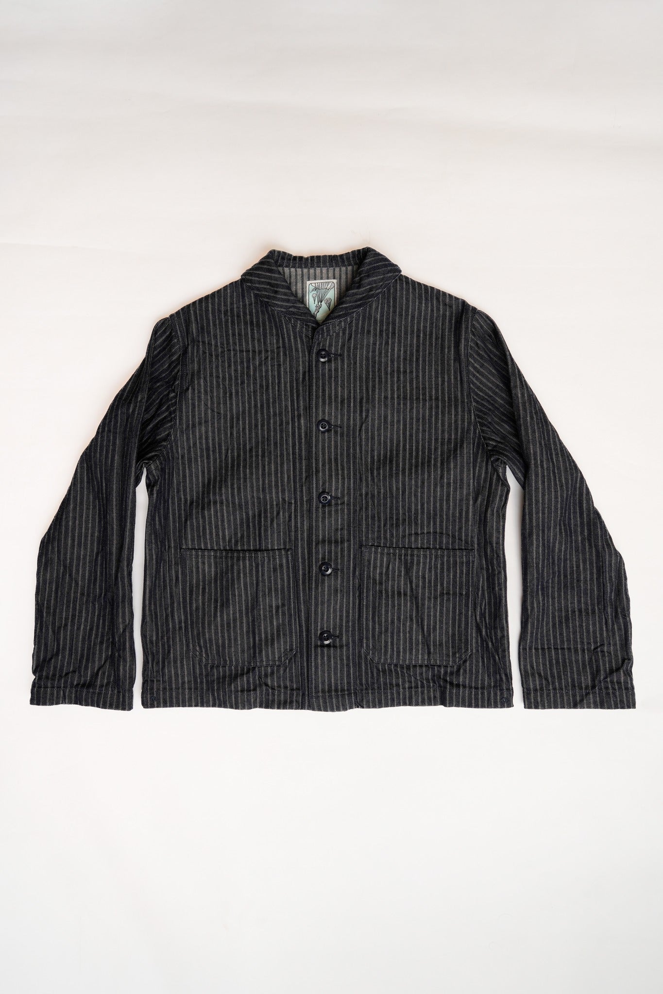 Shawl Collar Jacket - Herringbone Stripe