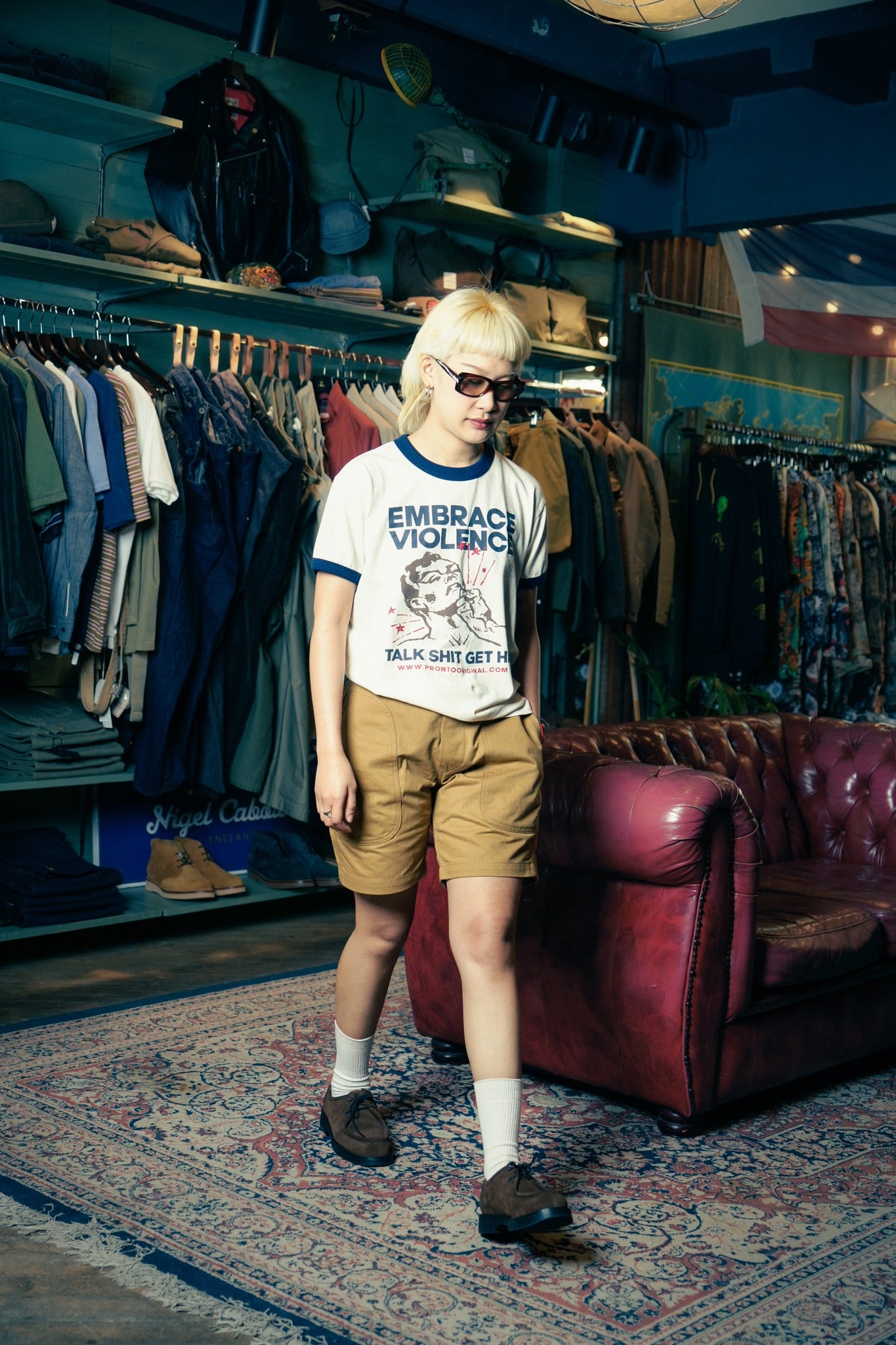 Original Ringer Tee - Embrace Violence