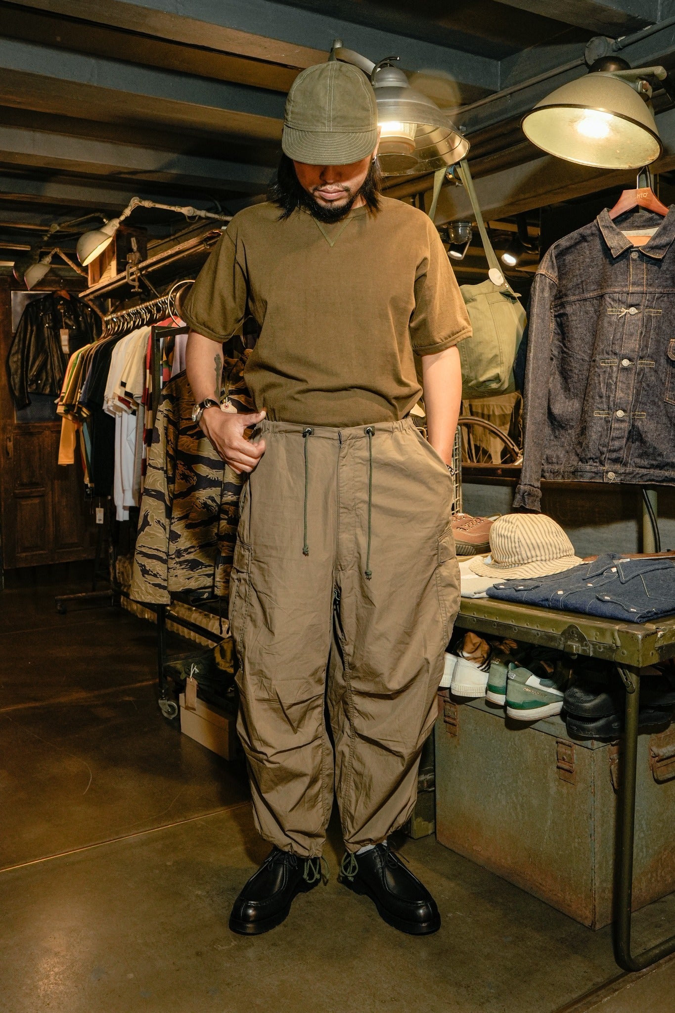 LIGHT POPLIN M-51 OVER-PANTS TYPE2 - GREEN