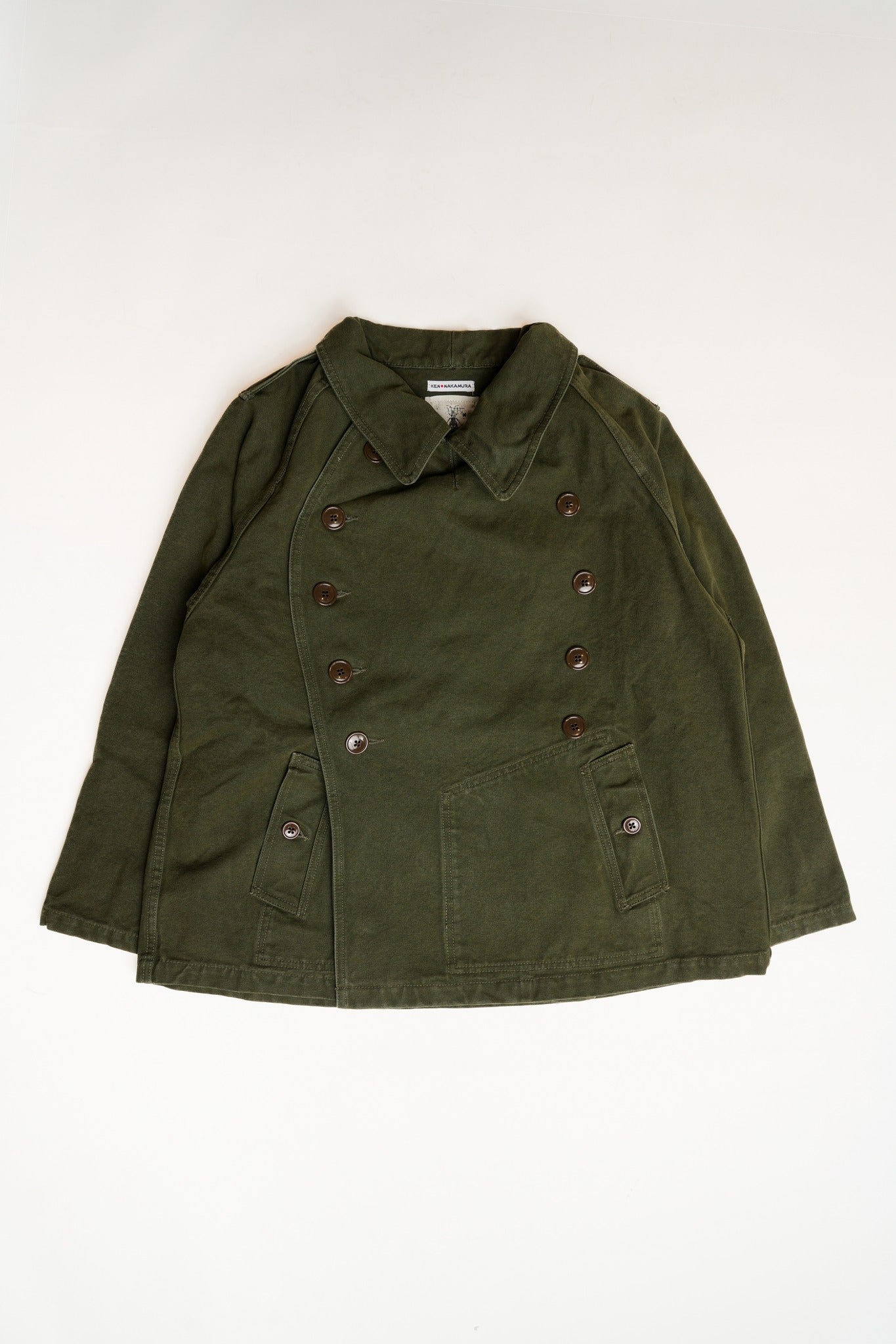 COTTON CANVAS S 1950S FRENCH MOTORCYCLE JACKET - GREEN