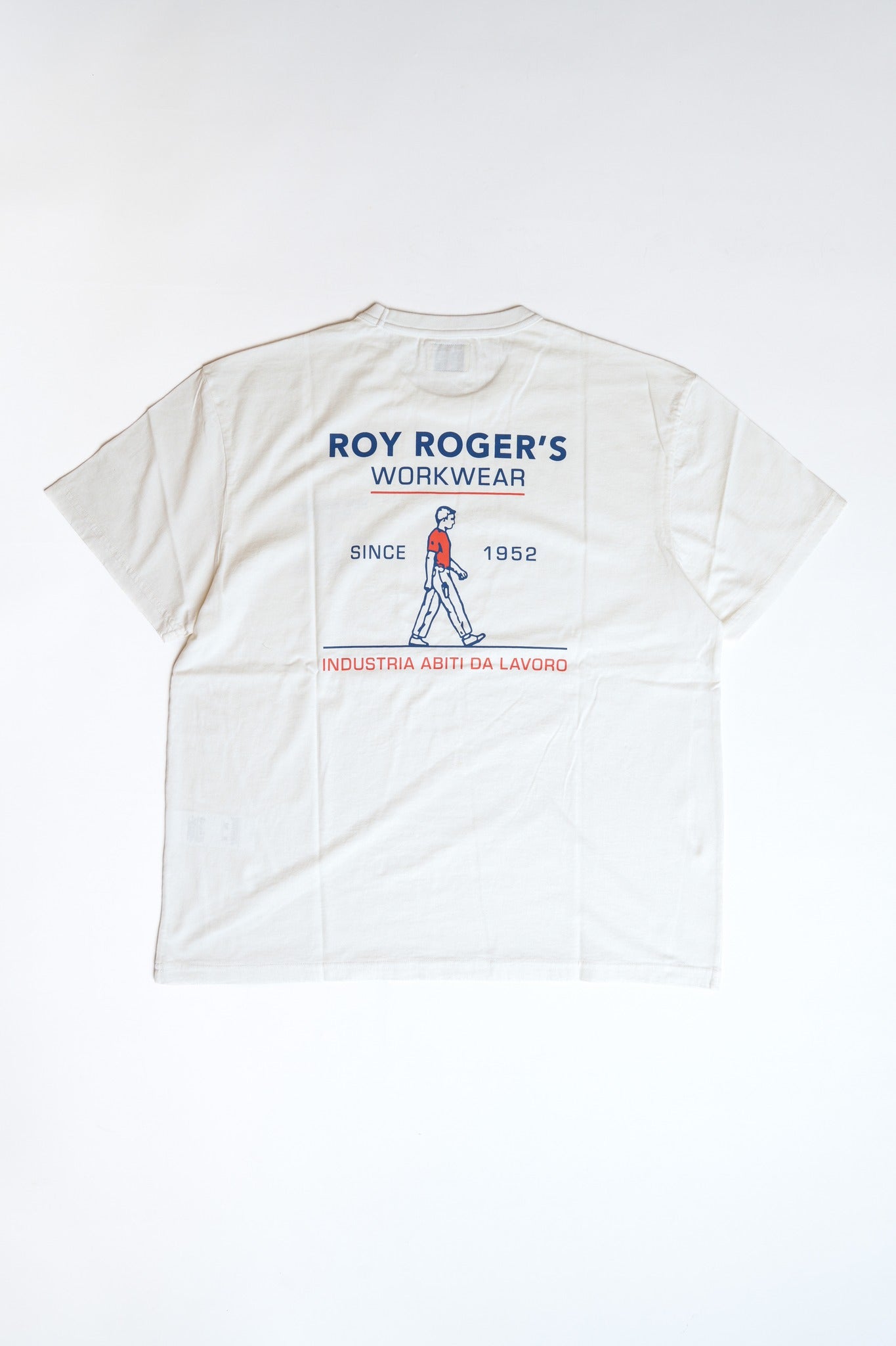 T-SHIRT POCKET ROY ROGER'S WORKWEAR JERSEY - OFF WHITE