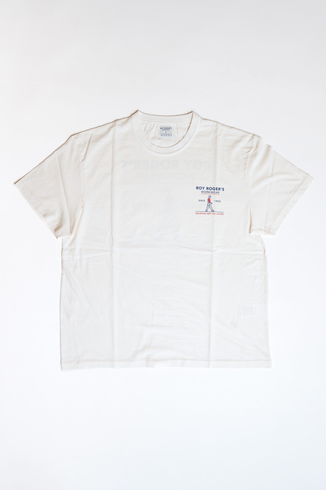 T-SHIRT POCKET ROY ROGER'S WORKWEAR JERSEY - OFF WHITE