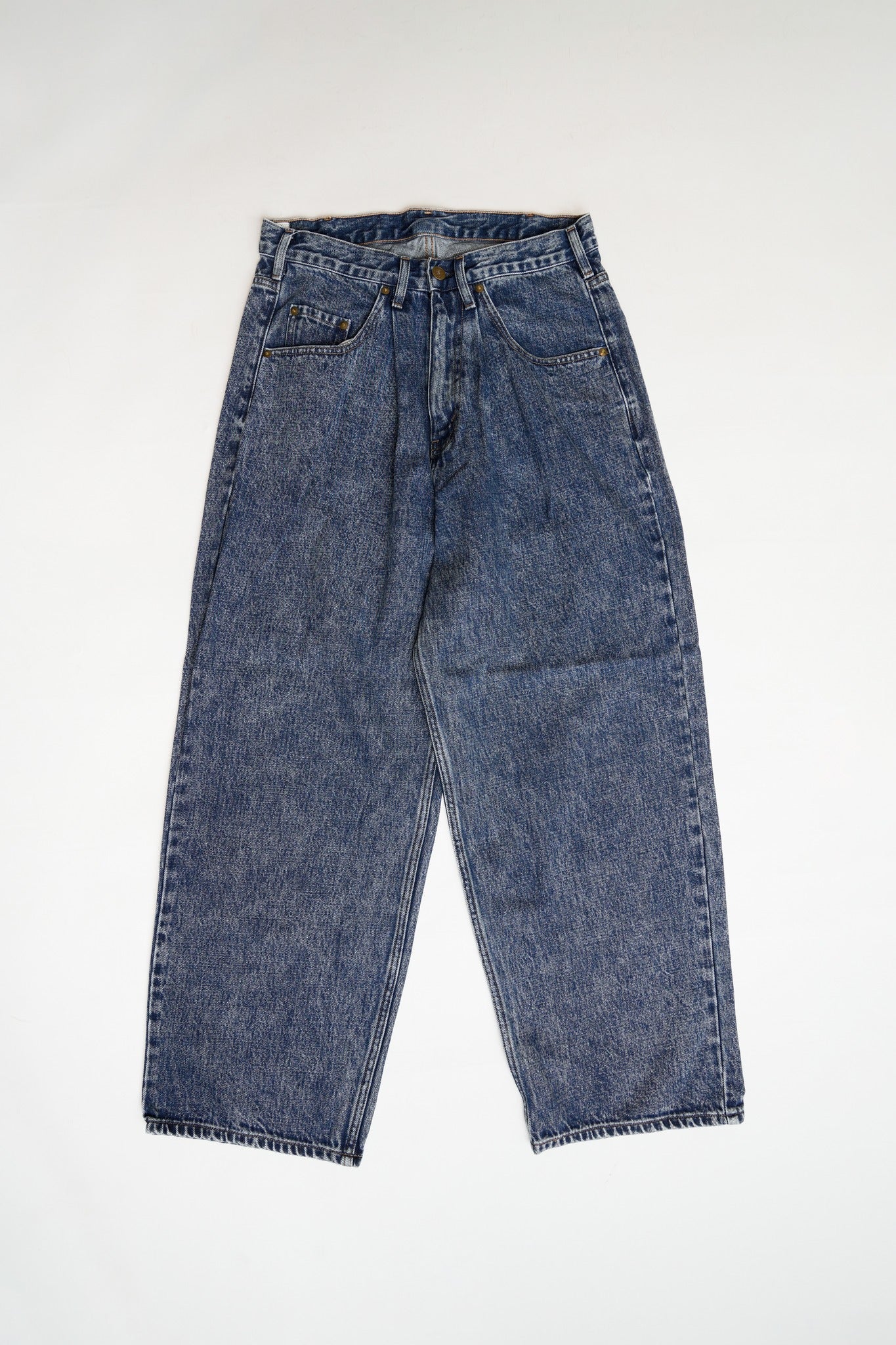 DENIM BAGGY PANTS - BLUE CHEMICAL