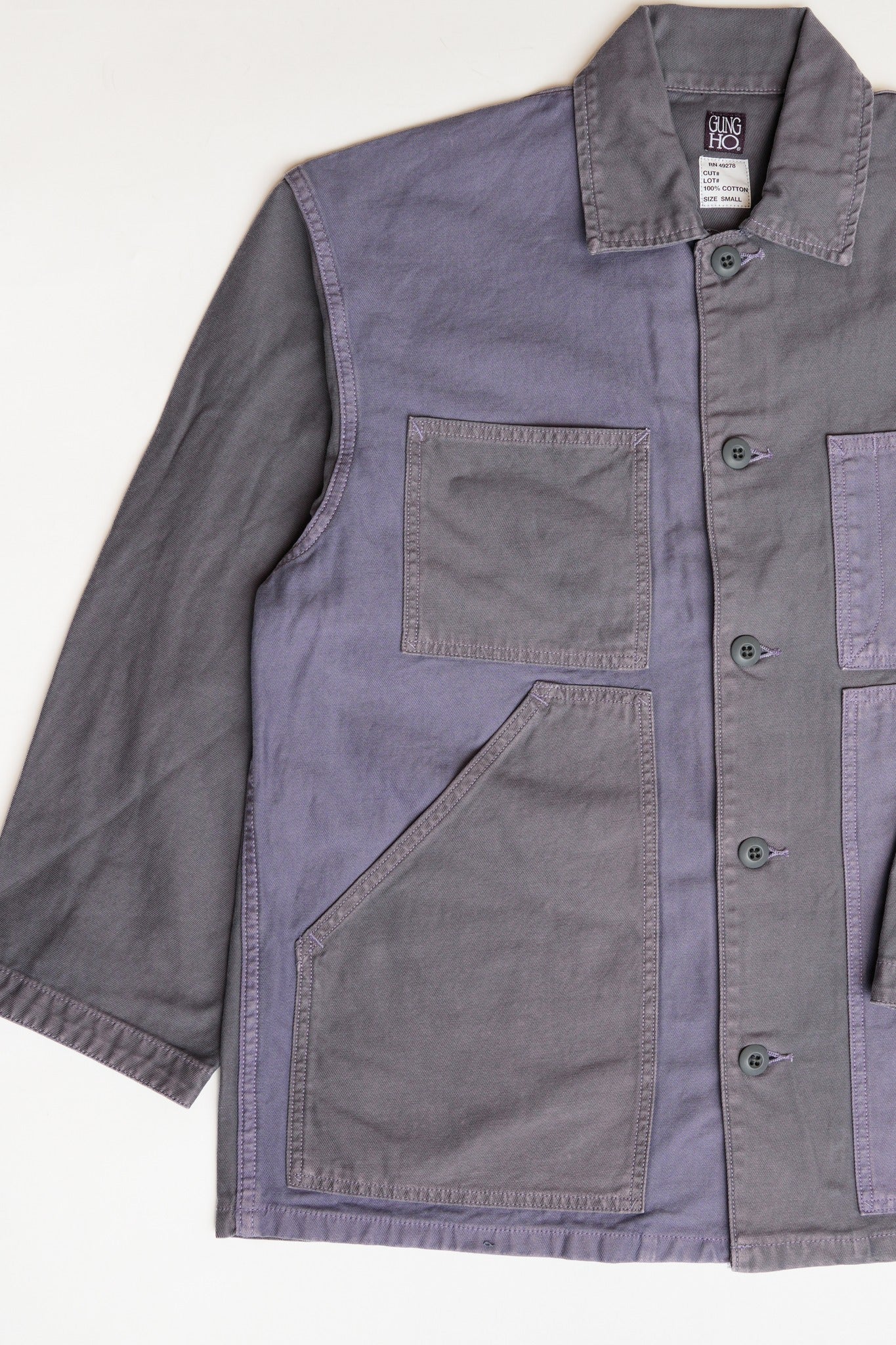 FATIGUE COVER JACKET (BACK SATIN) - BLUE GREY