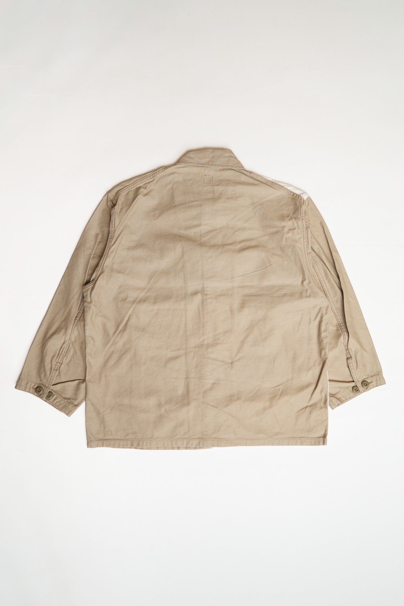 FATIGUE COVER JACKET (BACK SATIN) - WHITE/BEIGE