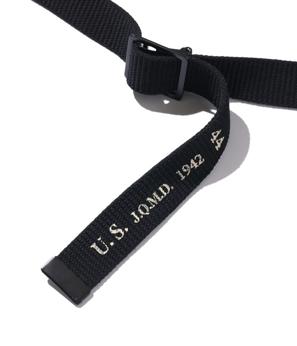 BR02767 WILLIAM GIBSON COLLECTION BLACK BELT WEB WAIST EM M-1937 - BLACK
