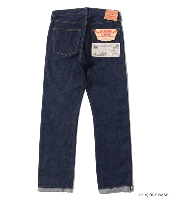 SC49007 SUGAR CANE SUPER “DENIM COLLECTIBLES #07 13.5OZ. BLUE DENIM WAIST OVERALLS “1946 MODE - INDIGO