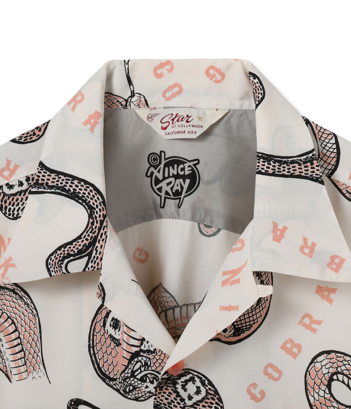 SH39488 HIGH DENSITY RAYON OPEN SHIRT “KING COBRA” by VINCE RAY - PINK