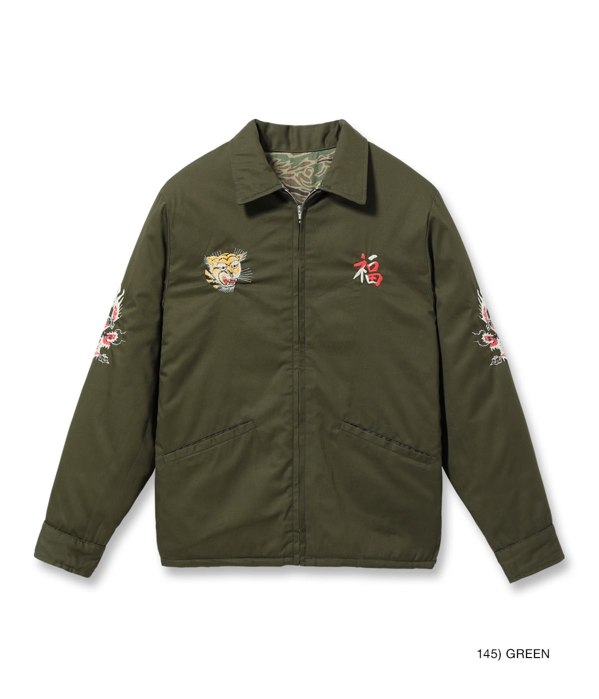 TT15800 Mid 1960s Style Reversible Vietnam Jacket “VIET-NAM MAP” × “LANDSCAPE” - GREEN