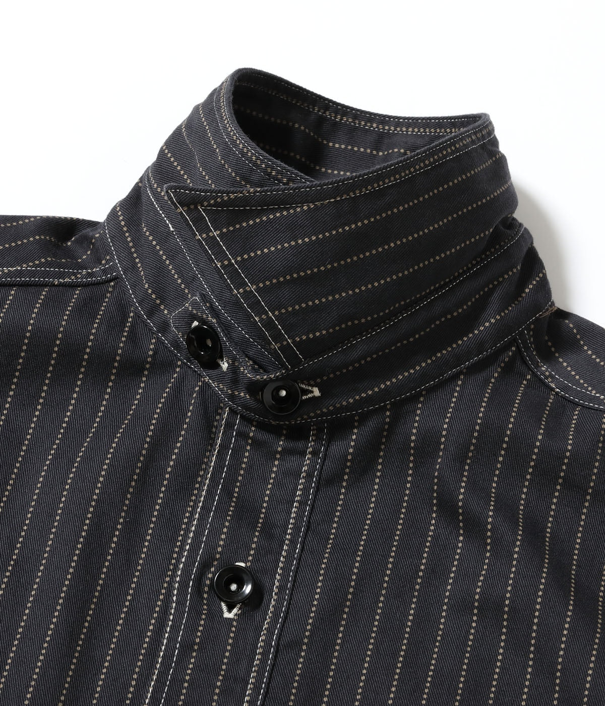 SC29585 FICTION ROMANCE 8.5oz. BLACK WABASH STRIPE WORK SHIRT - BLACK WABASH