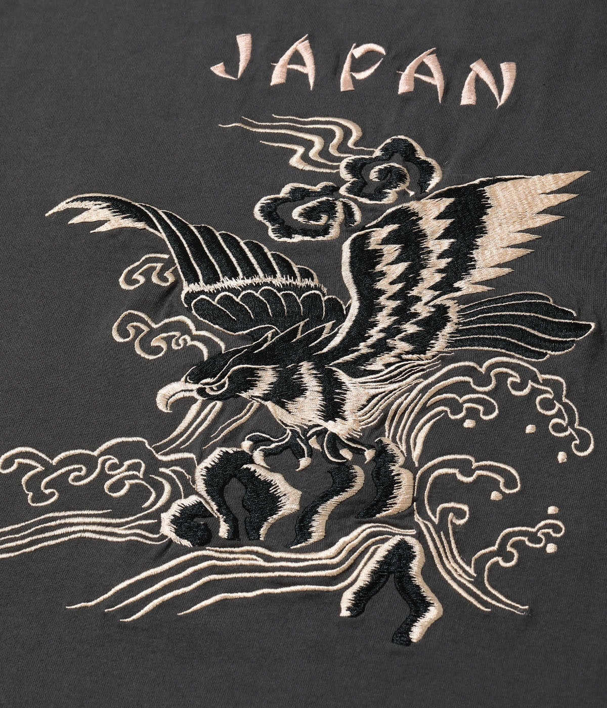 TT79742 SUKA T-SHIRT EMBROIDERED EAGLE - A.BLACK