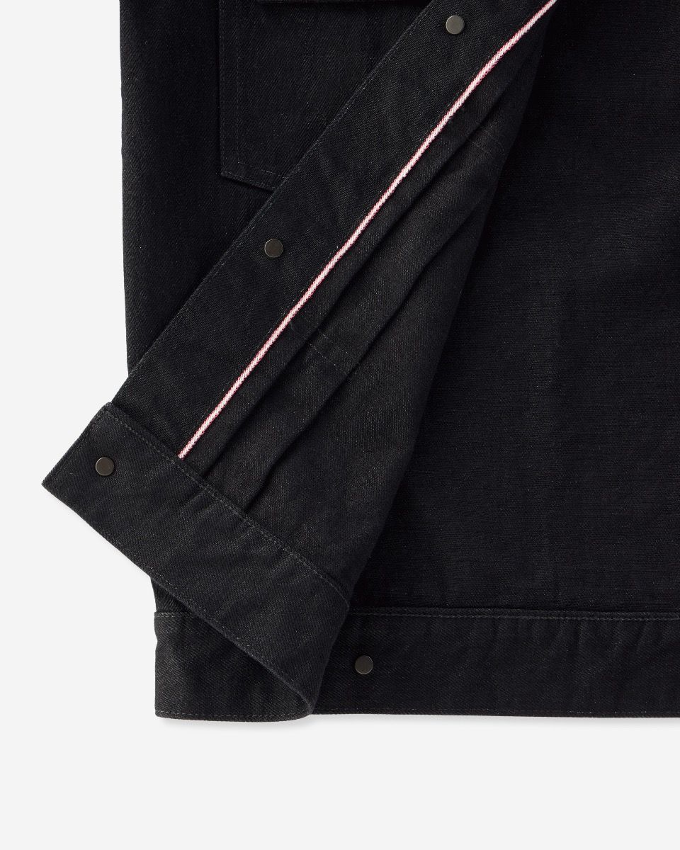 MMGJ11025S #002 CLASSIC DENIM JACKET 15.7oz - BLACK