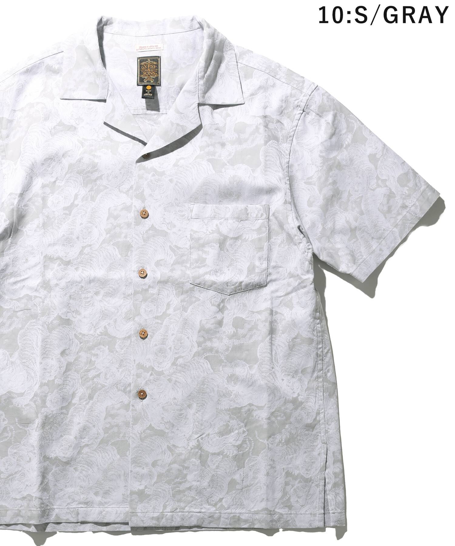 GS2449927A JQ/HUNDRED TIGER SS SHIRTS - S/GRAY
