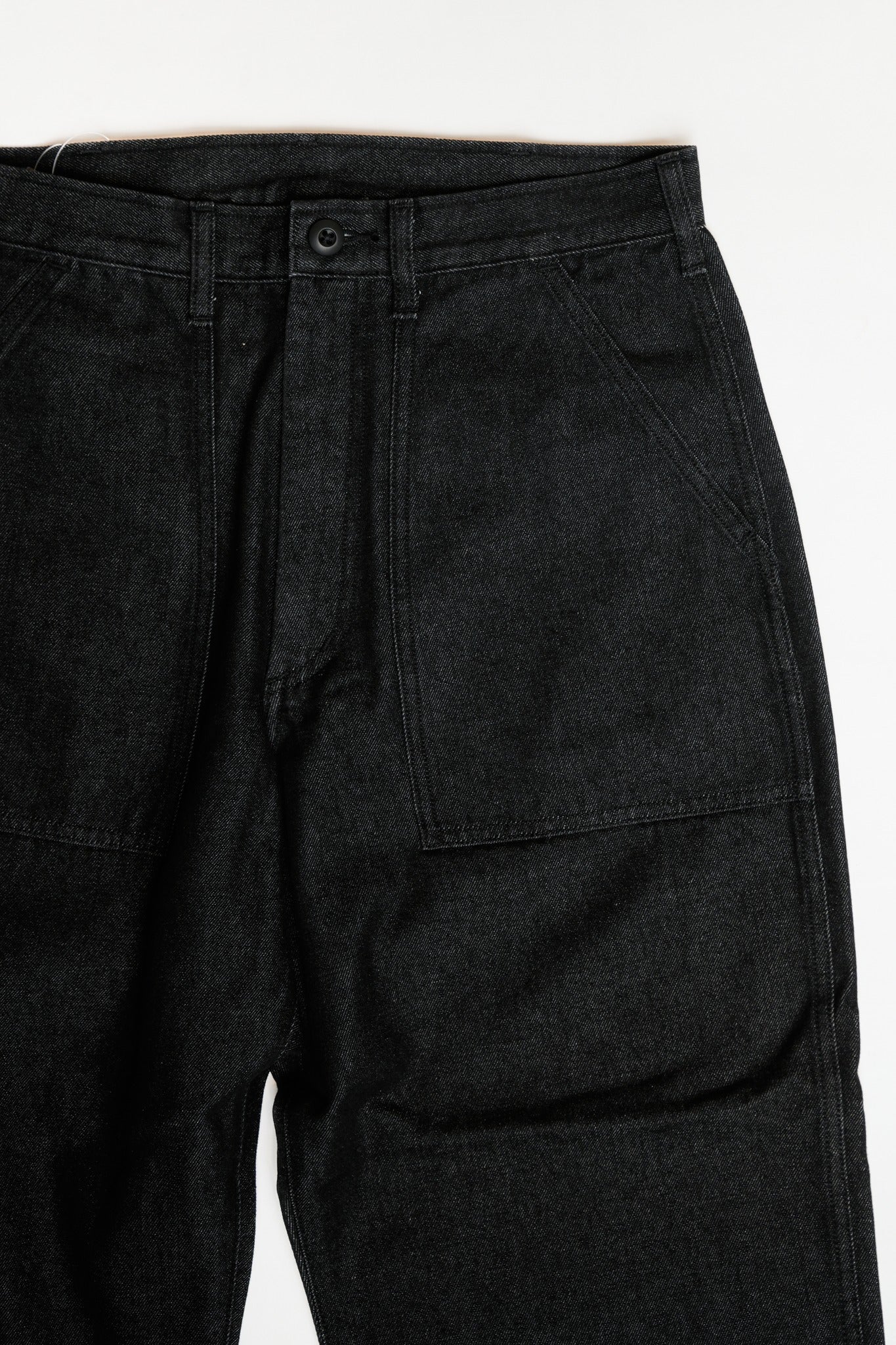 4POCKETS FATIGUE WIDE TROUSER - BLACK DENIM