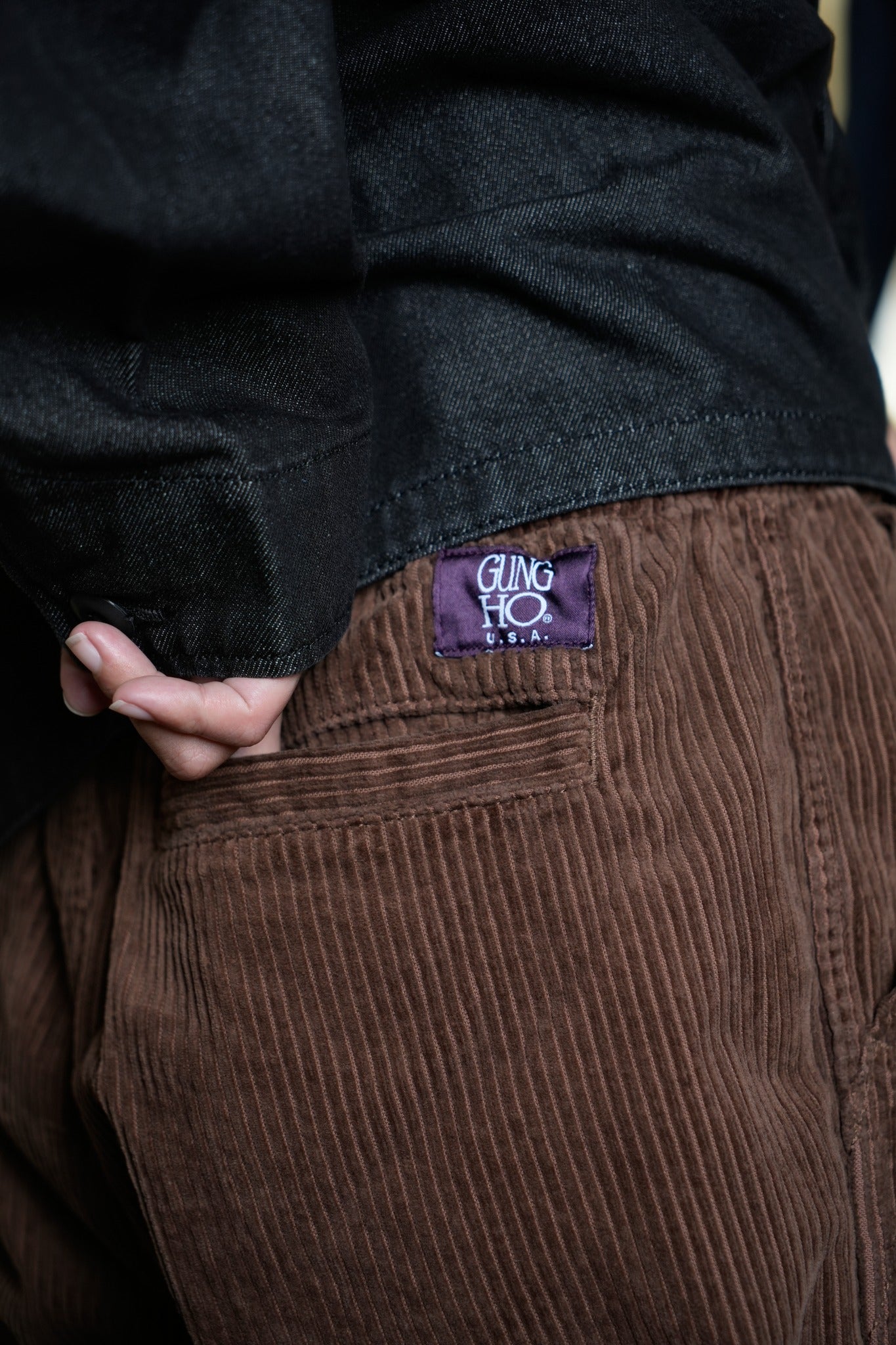 EAZY FATIGUE PANTS (9W CORDUROY) - DARK BROWN