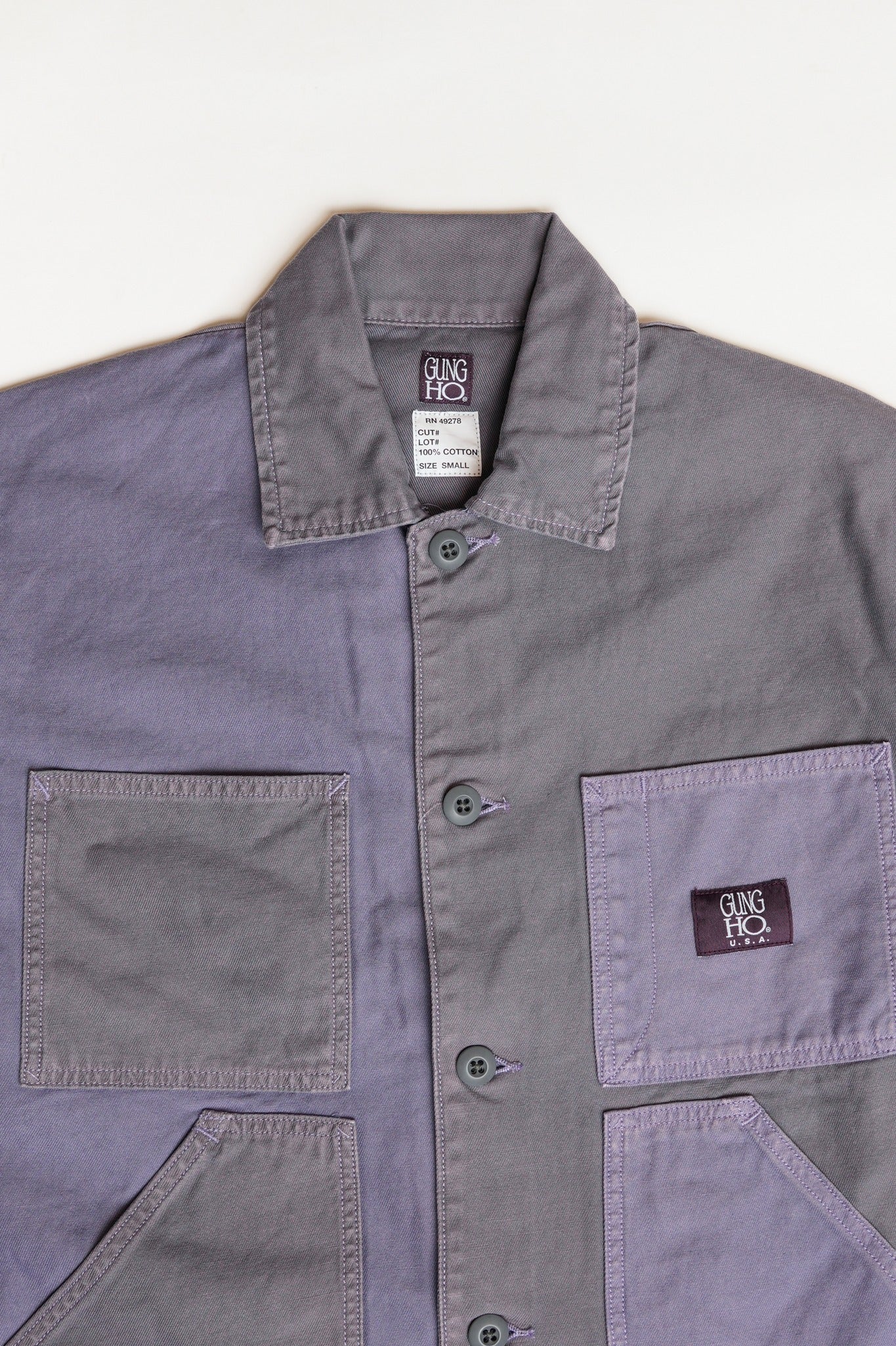 FATIGUE COVER JACKET (BACK SATIN) - BLUE GREY