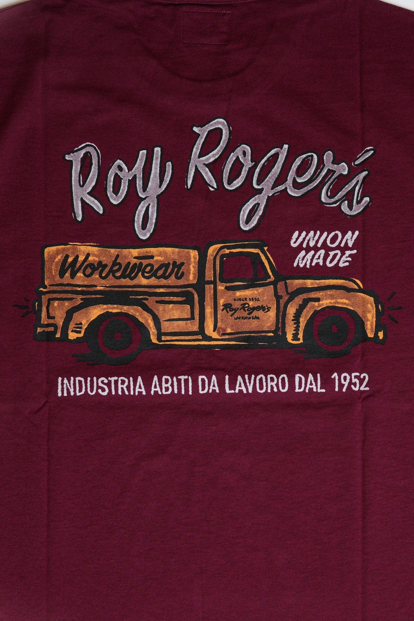 T-SHIRT ROY ROGER'S WORKWEAR JERSEY VAN - BURGUNDY