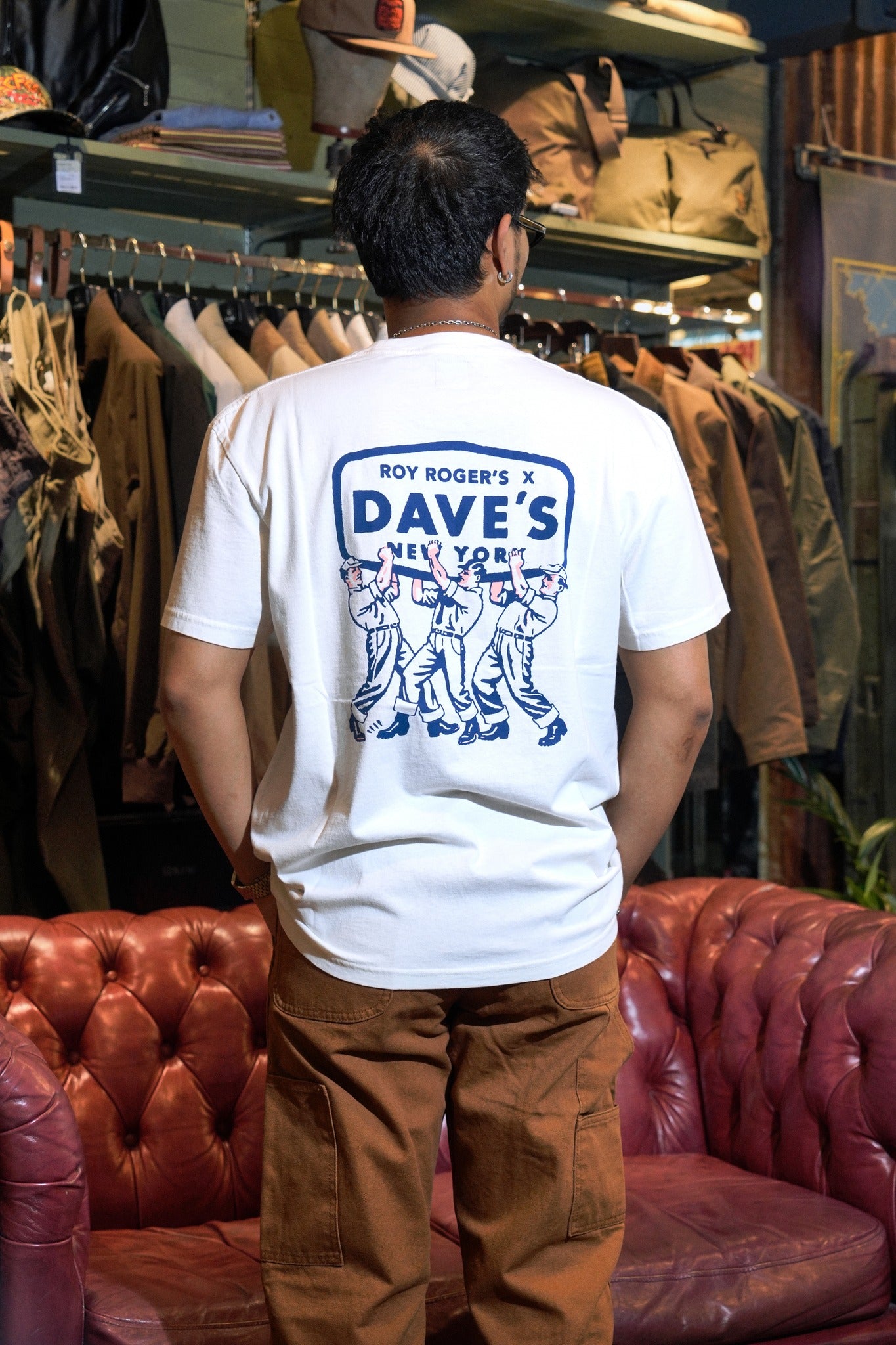 T-SHIRT ROY ROGER'S X DAVE'S JERSEY CREW - OFF WHITE