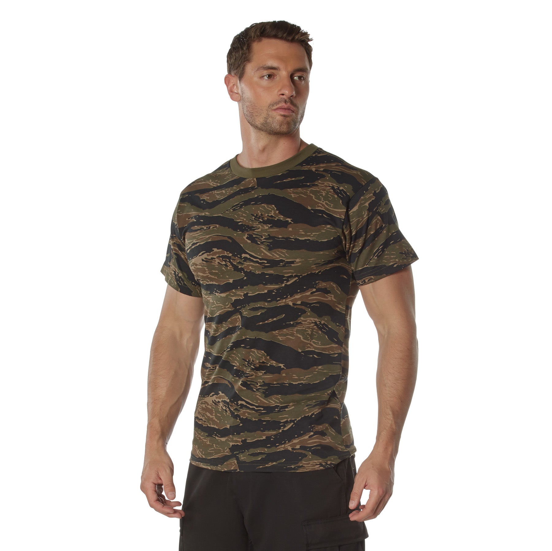 Camo 100% Cotton T-Shirt - TIGER STRIPE CAMO