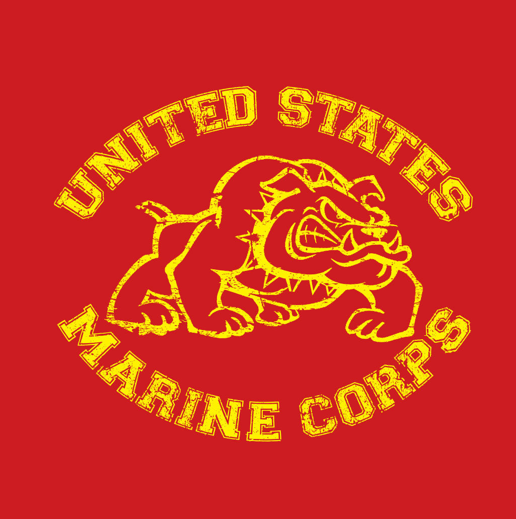 VINTAGE U.S. MARINE BULLDOG TEE S/S - RED