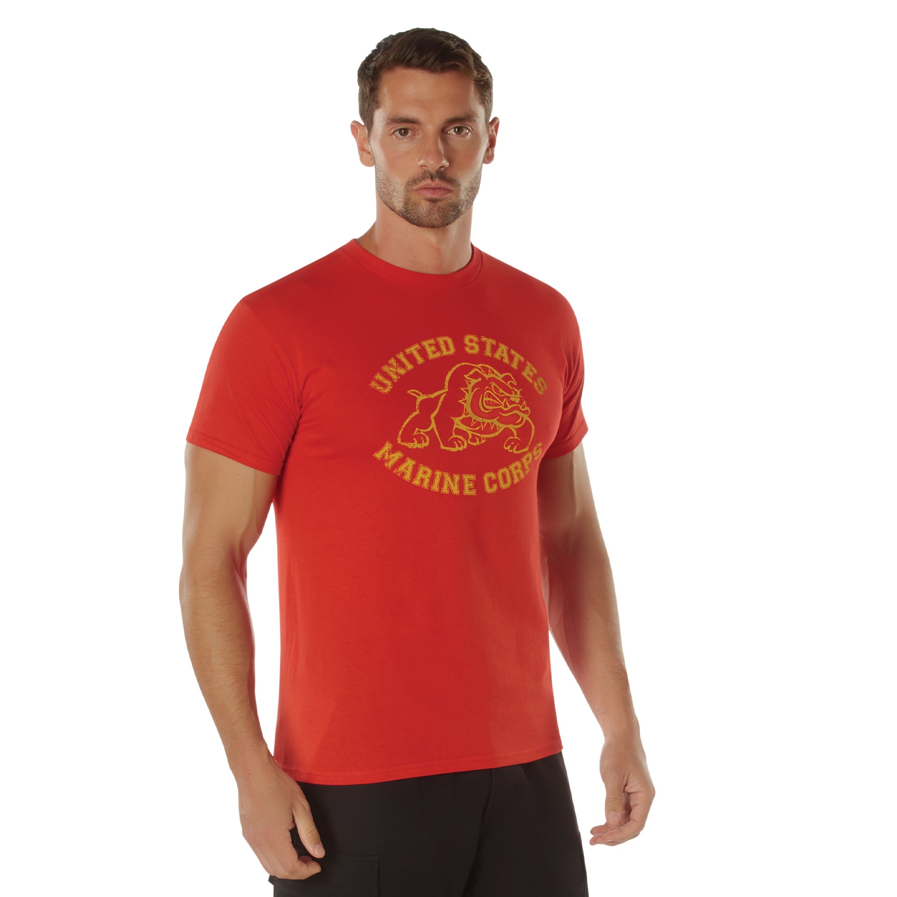VINTAGE U.S. MARINE BULLDOG TEE S/S - RED