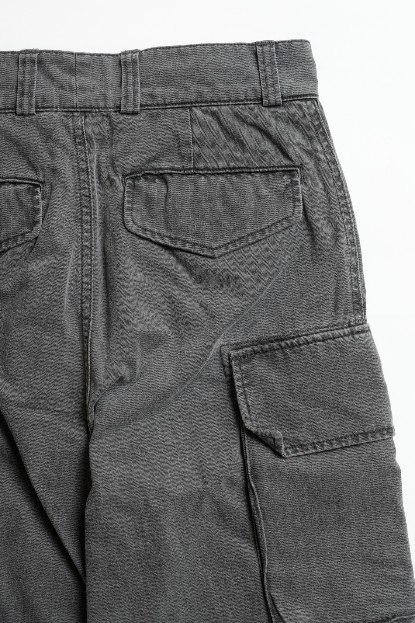 COTTON HBT FRENCH M-47 STYLE PANTS - BLACK