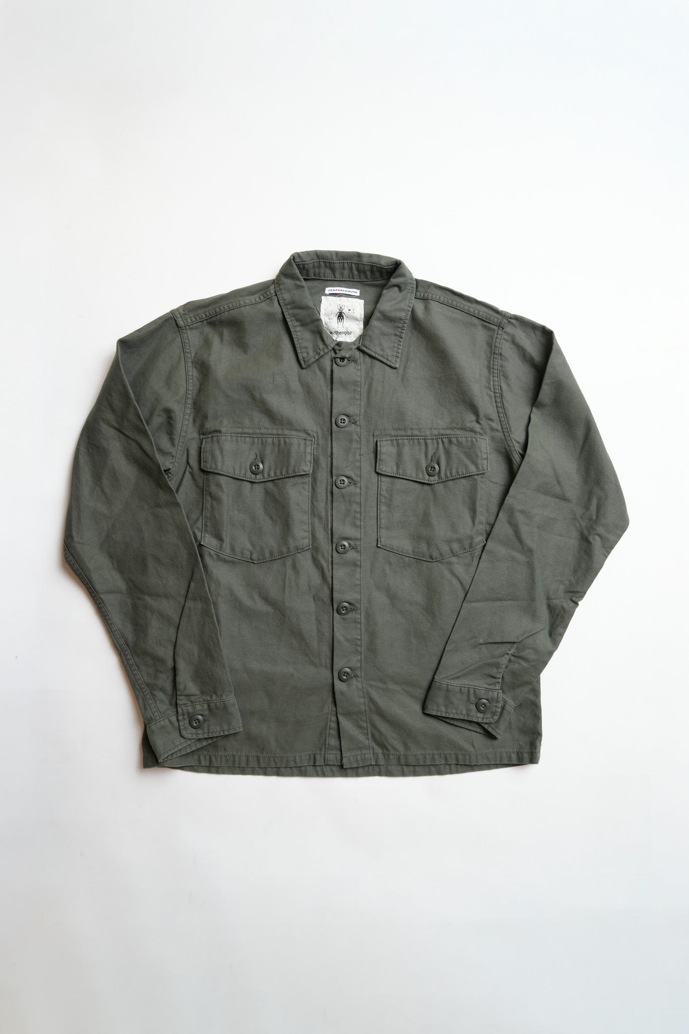 COTTON BACK SATIN OG SHIRT - GREEN