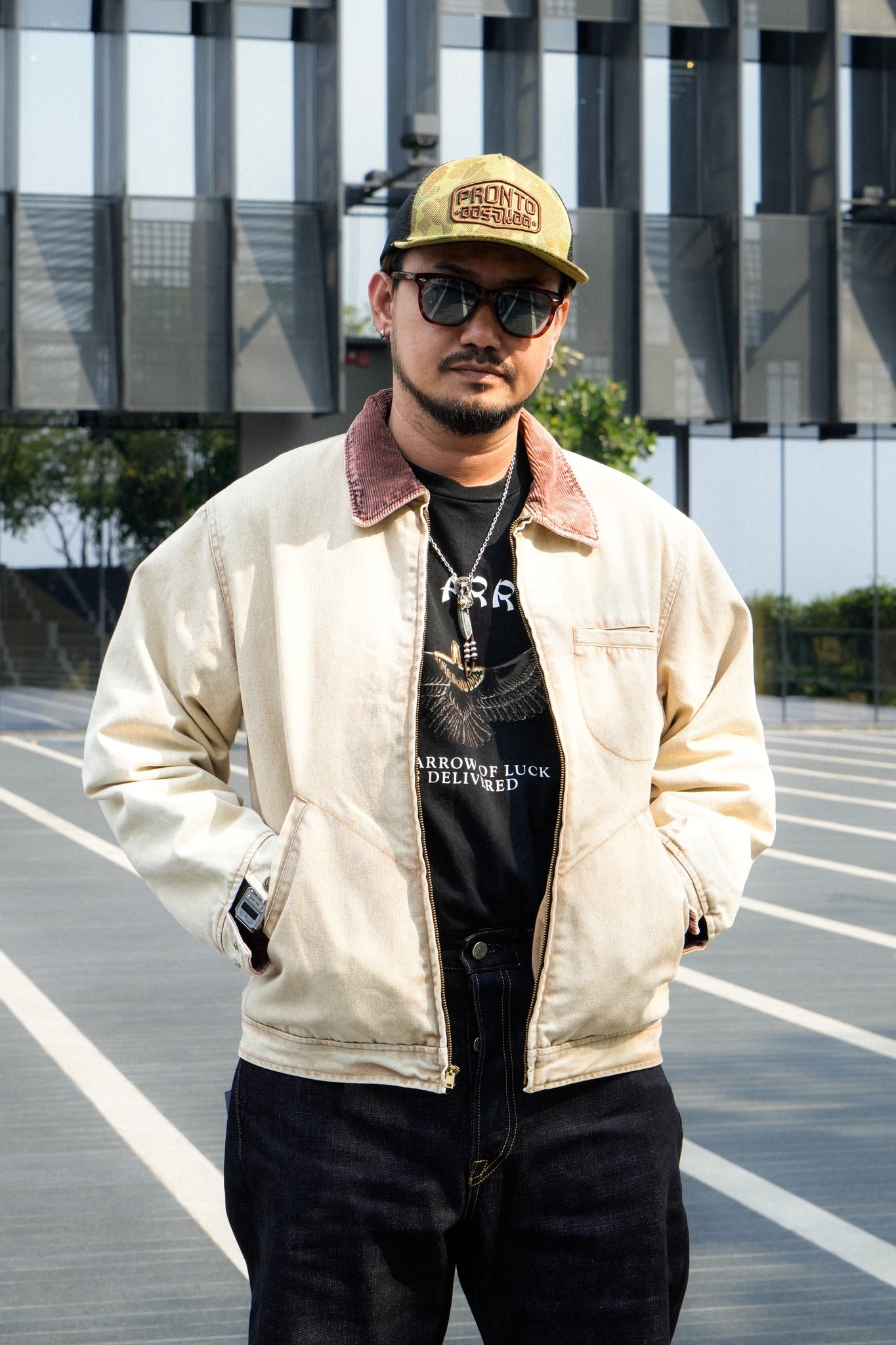 TN15781H TUF-NUT COTTON DUCK WORK JACKET AGING MODEL - CAMEL