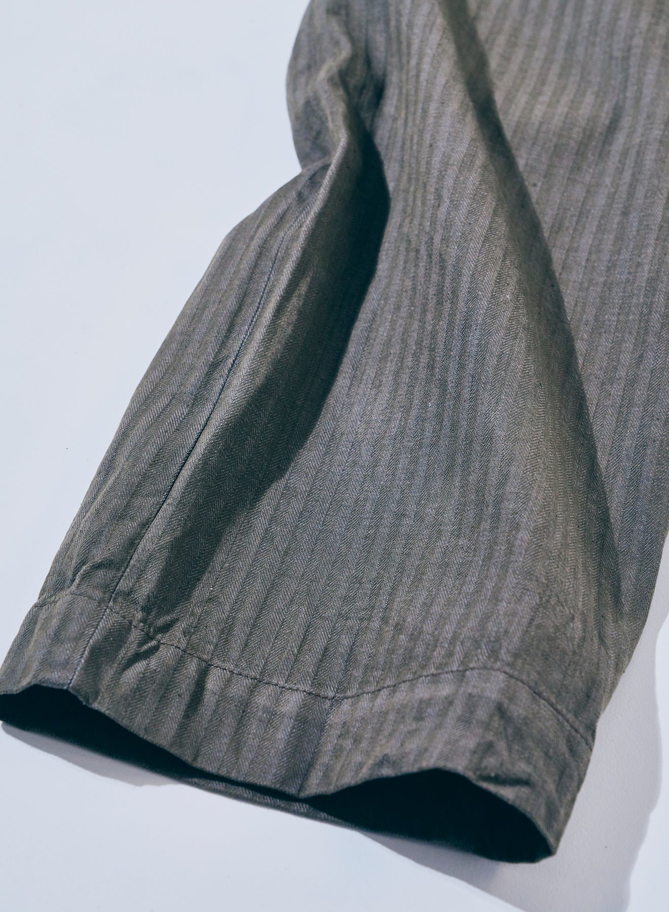 SWC600C-HBII 13oz Herringbone Wide Trousers - OLIVE