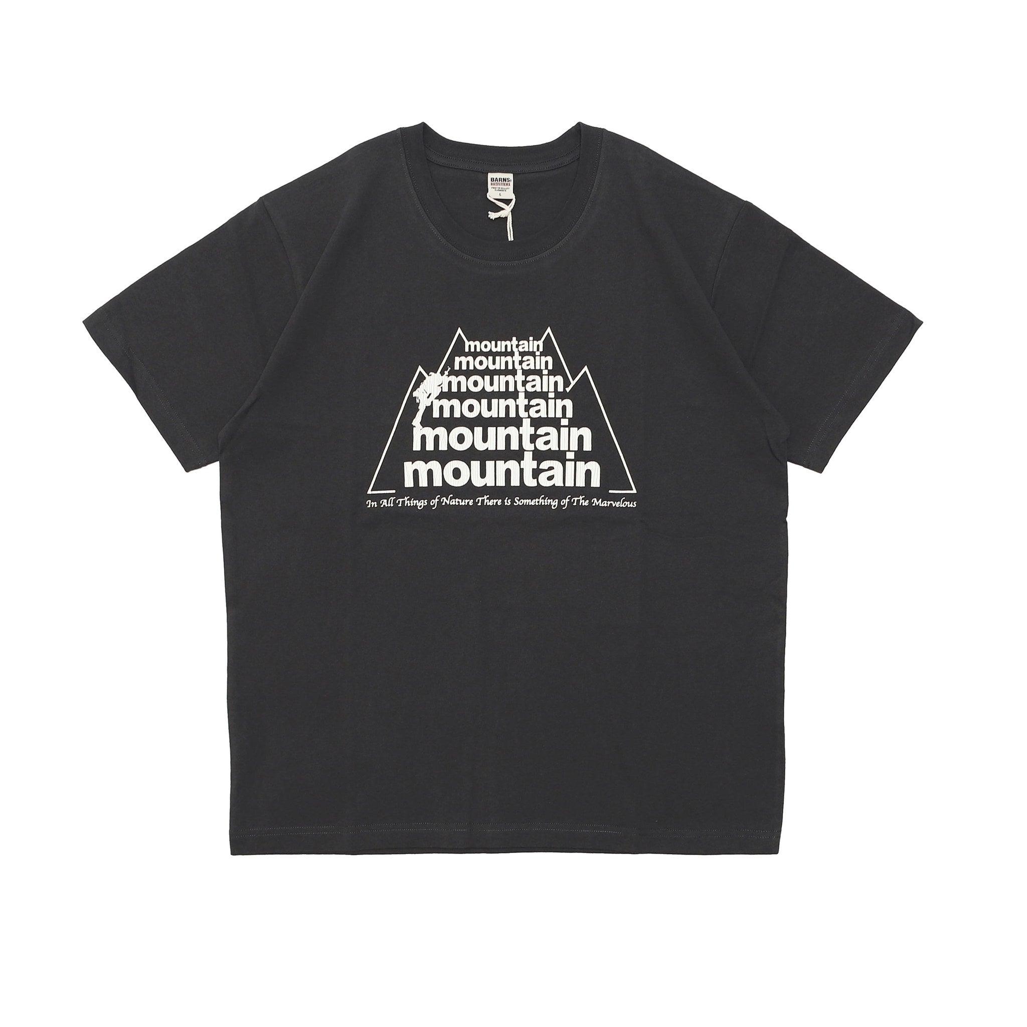 BR-25302 16/- Sellout S/S Print T-shirt MOUNTAIN - CHACOAL