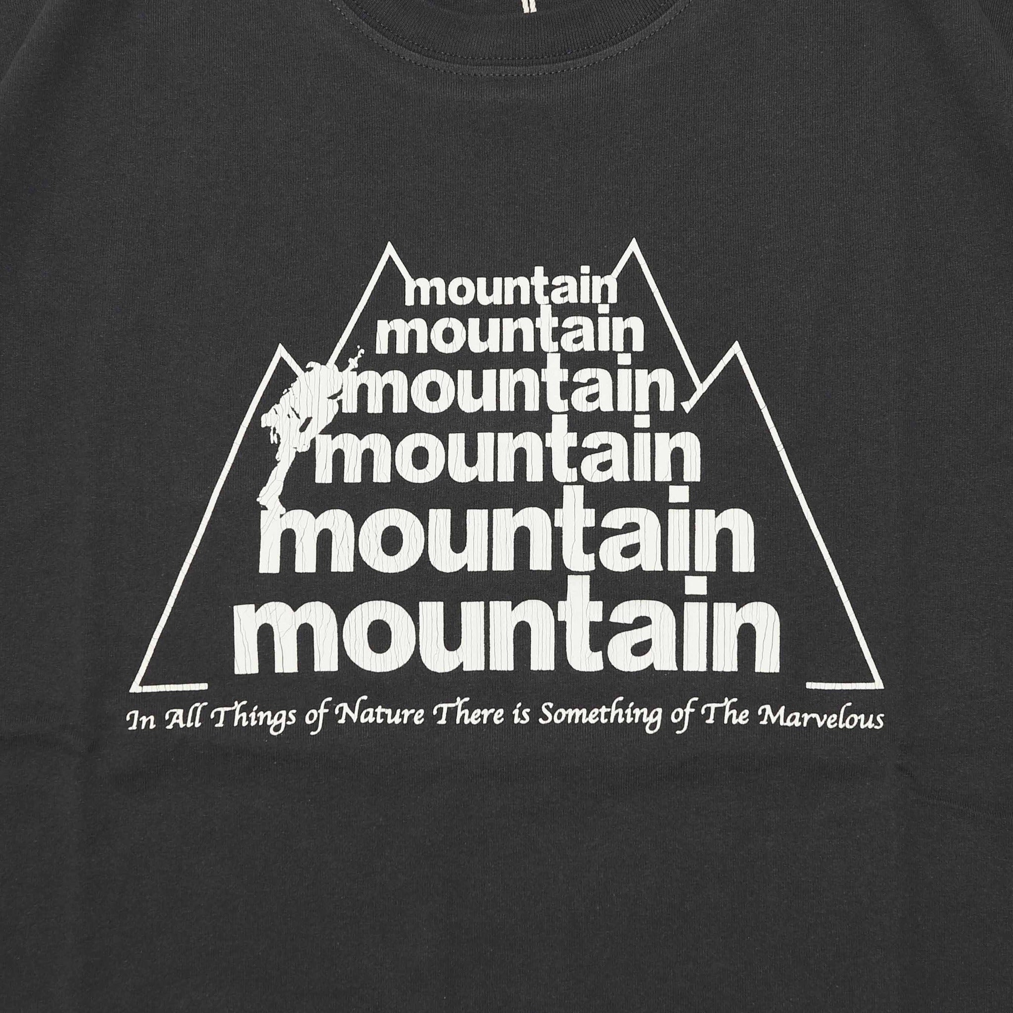 BR-25302 16/- Sellout S/S Print T-shirt MOUNTAIN - CHACOAL