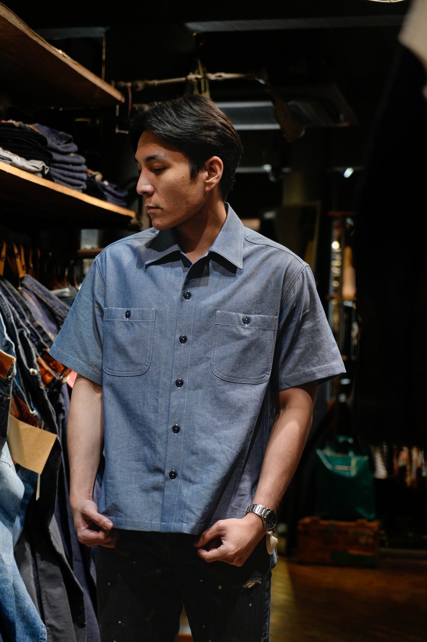 DAILY SHIRT - INDIGO CHAMBRAY