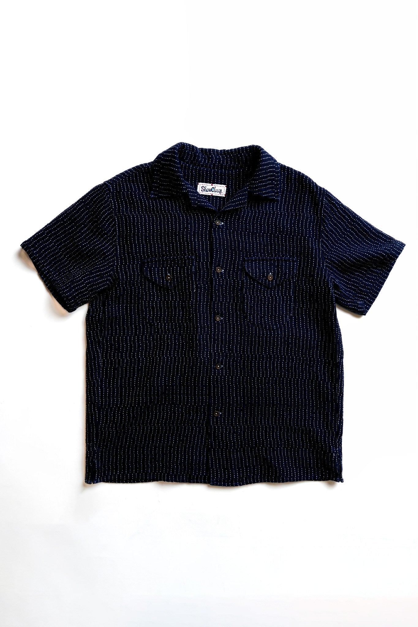 Lightweight Sashiko Casual shirt - INDIGO