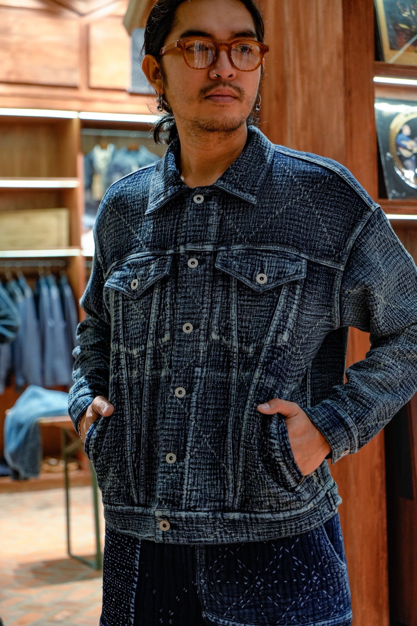 LIGHTWEIGHT SASHIKO TYPE-3 JACKET - INDIGO