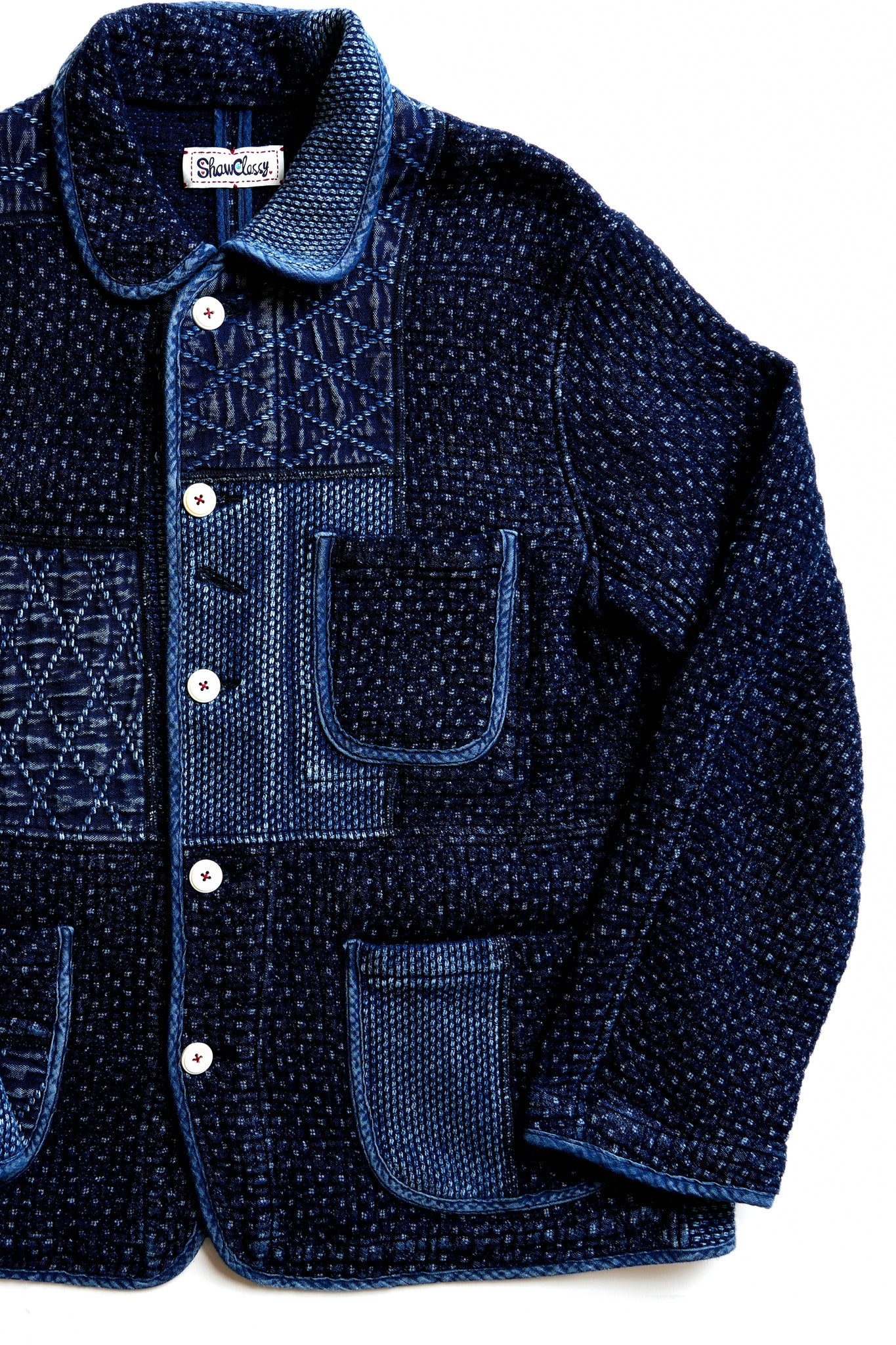 Super Kendo&Sashiko Patchwork Jacket - INDIGO