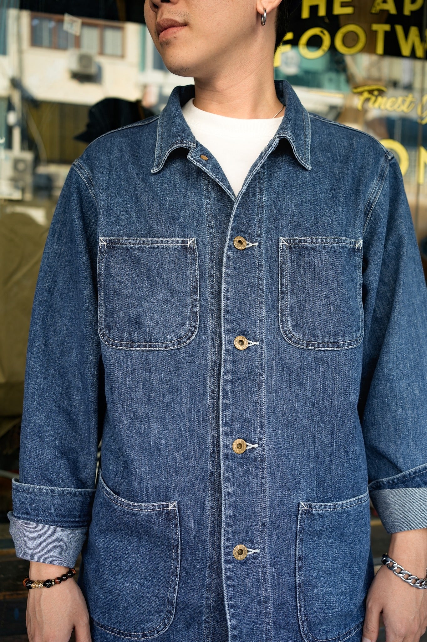 JBOT1331 COVERALL JKT - DENIM - MEDIUM INDIGO