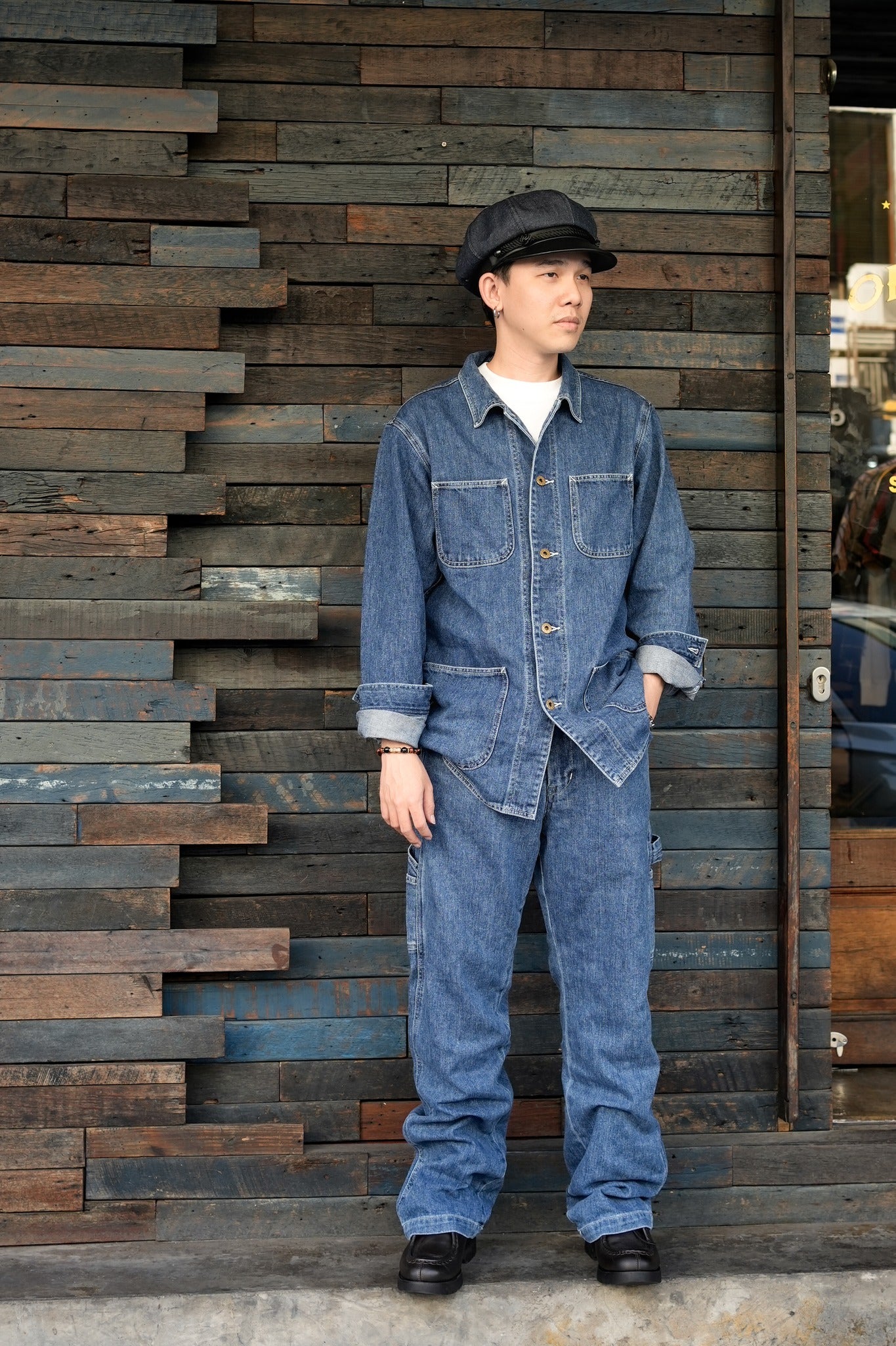 JBOT1331 COVERALL JKT - DENIM - MEDIUM INDIGO