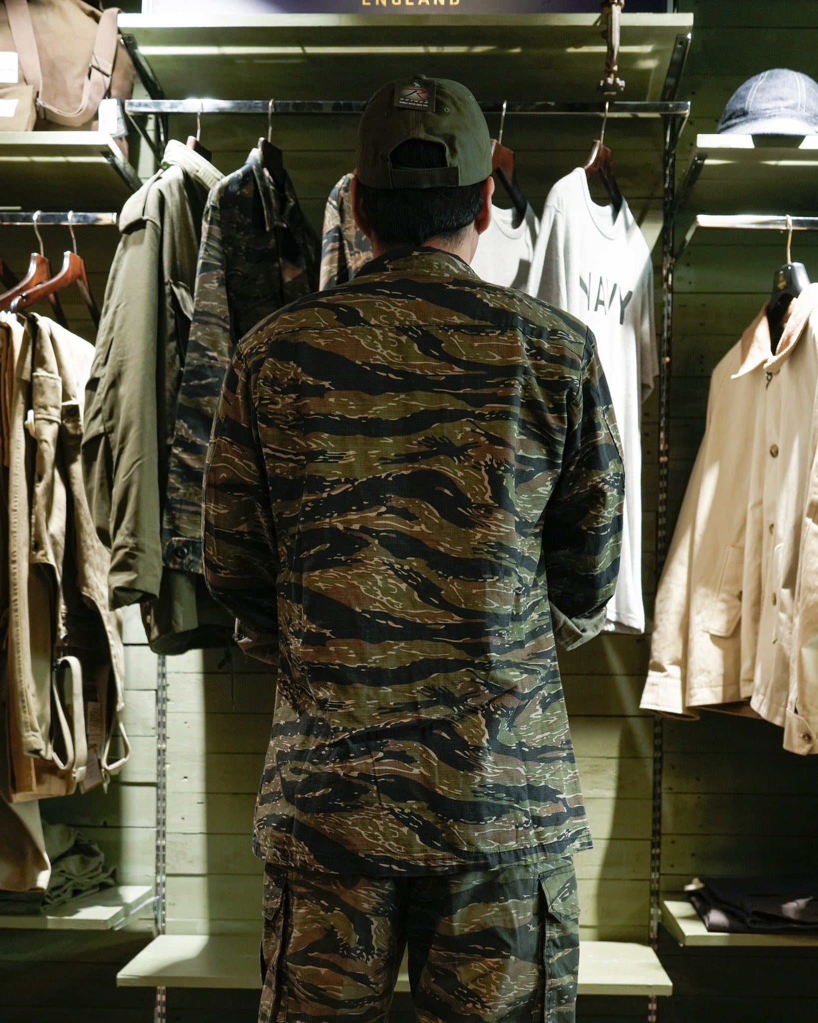 VINTAGE VIETNAM FATIGUE RIP-STOP SHIRT - TIGER STRIPE CAMO