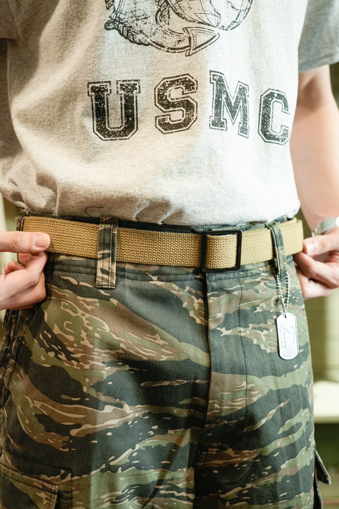 MILITARY WEB BELTS WITH OPEN FACE BUCKLE - COYOTE BROWN/BLACK