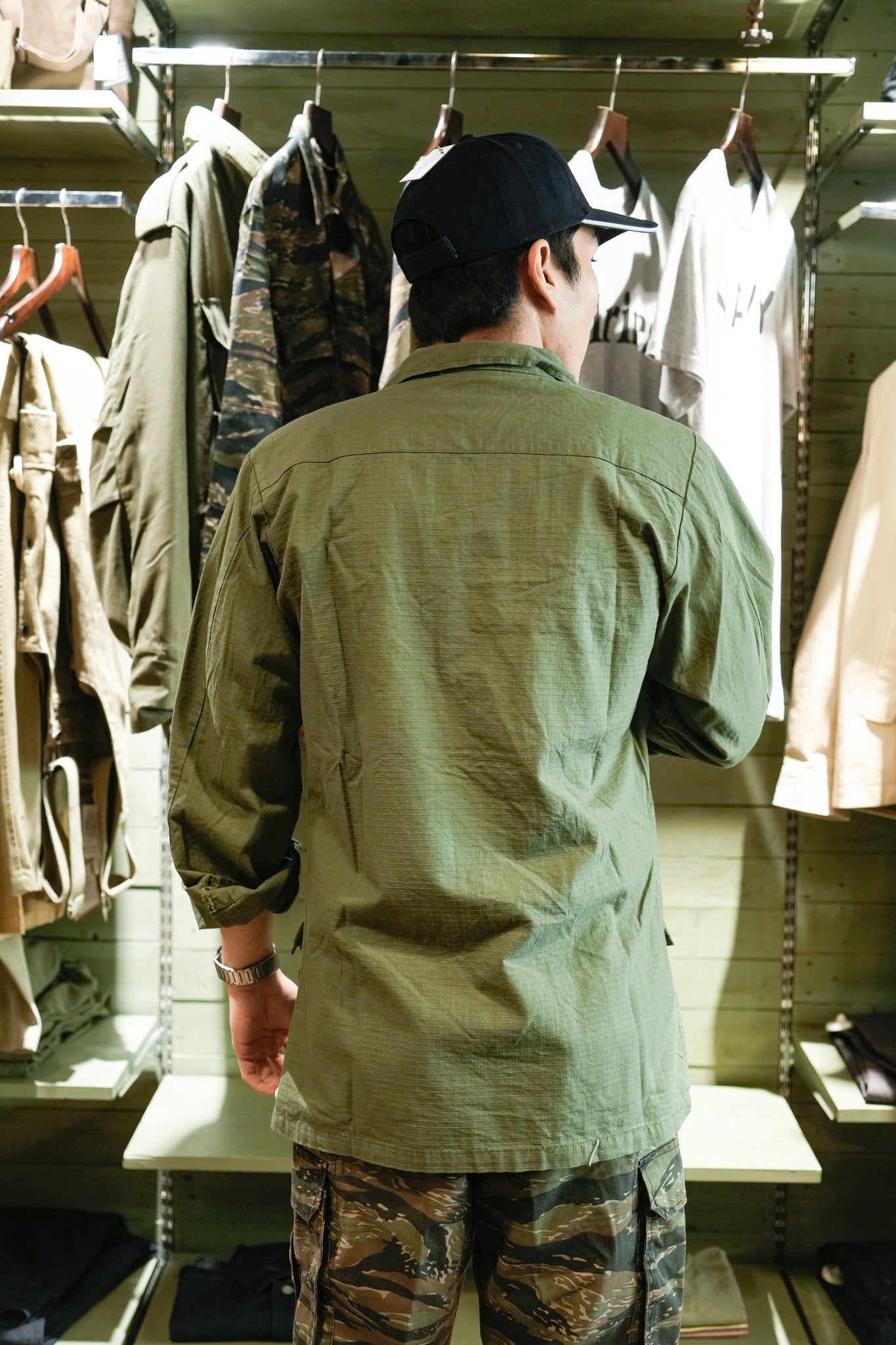 VINTAGE VIETNAM FATIGUE RIP-STOP SHIRT - OLIVE DRAB